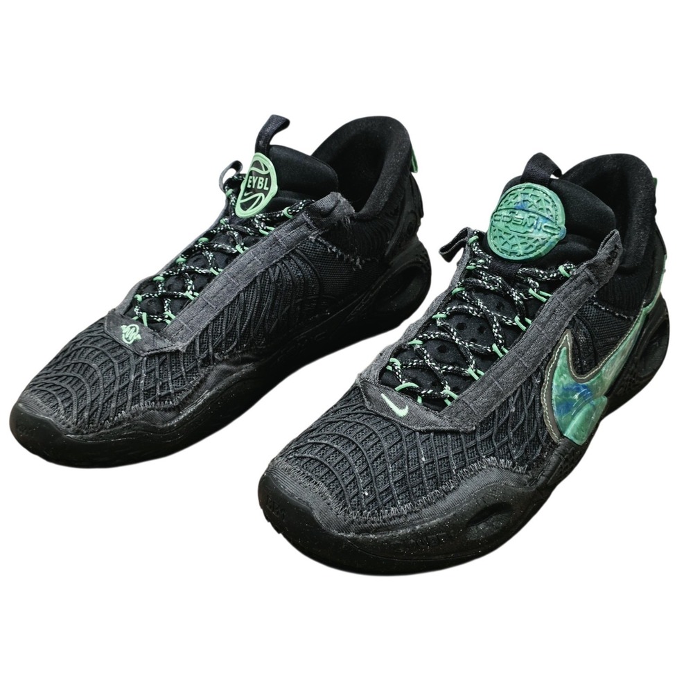 Nike Cosmic Unity EYBL Men's 12.5 Black Green Basketball Shoes DM2827-001 Rare